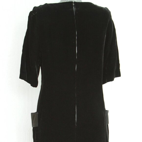 60's Christian Dior mini velvet black dress LBD modern size 6 - Picture 2 of 3